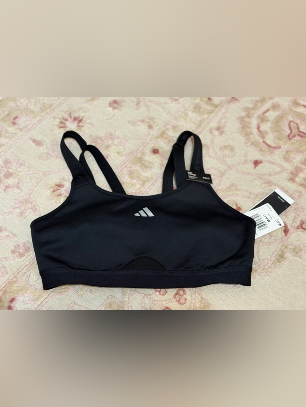 adidas NWT Black Strappy High Support Sports Bra